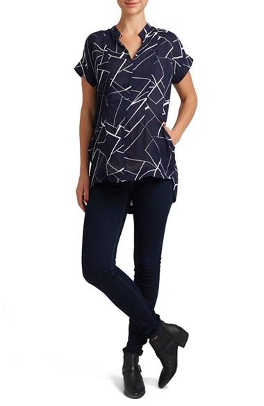 Women's Loyal Hana 'carrie' V-neck Maternity Top - Blue