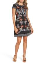 Women's Foxiedox Retro Flowers Embroidered Mini Dress - Black