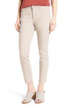 Women's Nydj Alina Frayed Stretch Twill Ankle Pants - Beige