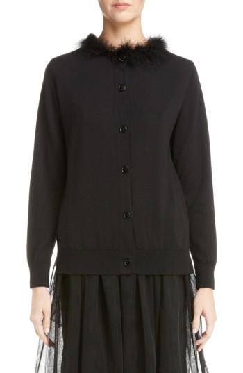 Women's Simone Rocha Beaded Floral Quilted Parka Us / 4 Uk - Black