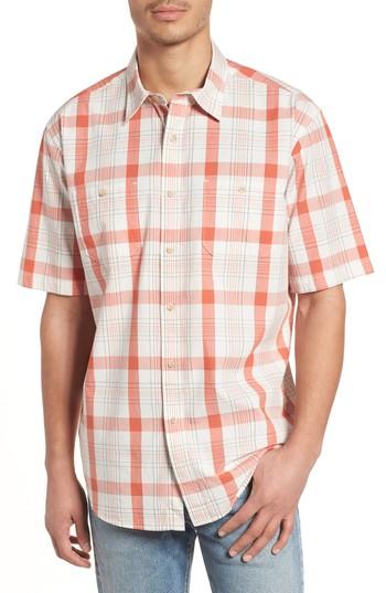 Men's Pendleton Clear Lake Short Sleeve Woven Shirt - Coral