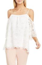 Women's Vince Camuto Off The Shoulder Lace Blouse, Size - White