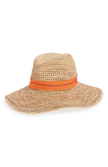 Women's Lola Hats Re-mama Tarboush Raffia Hat - Orange