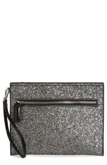 Street Level Embellished Wristlet - Metallic
