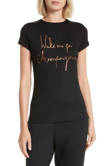 Women's Ted Baker London Lolyata Wake Me For Champagne Tee - Black