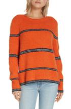 Women's Frame Stripe Sweater - Orange