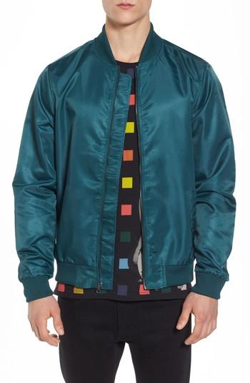 Men's The Rail Bomber Jacket, Size - Blue/green