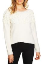 Women's Cece Fuzzy Embellished Sweater - Ivory