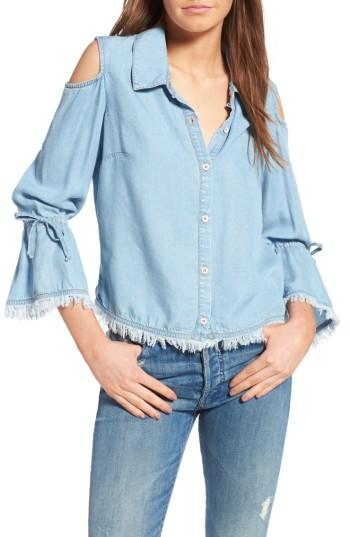 Women's Splendid Cold Shoulder Chambray Top