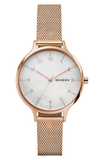 Women's Skagen Anita Mesh Strap Watch, 36mm