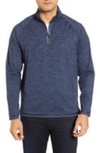 Men's Bugatchi Quarter Zip Pullover, Size - Blue