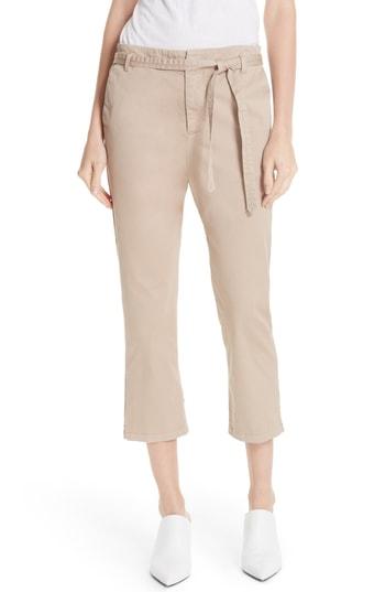 Women's Joie Demarius Stretch Cotton Crop Pants - Beige