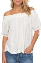 Women's Roxy Caribbean Mood Off The Shoulder Top - White