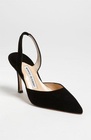 Manolo Blahnik 'carolyne' Pump Black Suede