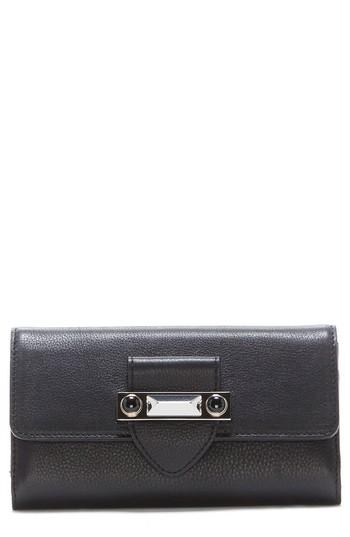 Women's Vince Camuto Bitty Leather Wallet - Black