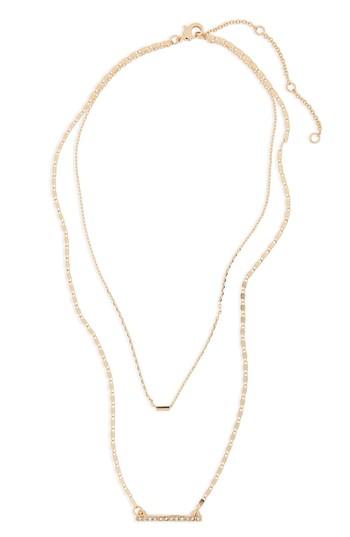 Women's Bp. Layered Crystal & Bar Necklace