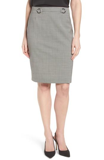 Women's Boss Vavilla Stretch Wool Suit Skirt - Black