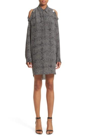 Women's Alexander Wang Silk Cold Shoulder Dress - Black