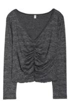Women's Bp. Ruched Front Tee - Black