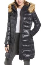 Women's S13 Uptown Down & Feather Fill Faux Fur Quilted Parka - Black