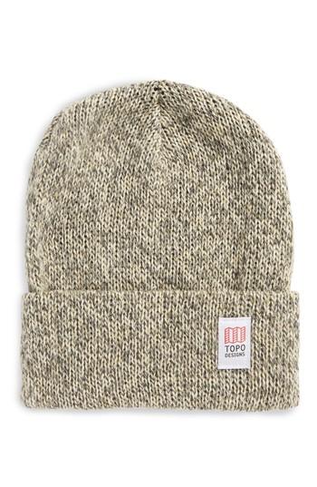 Men's Topo Designs Ragg Wool Knit Cap - Grey