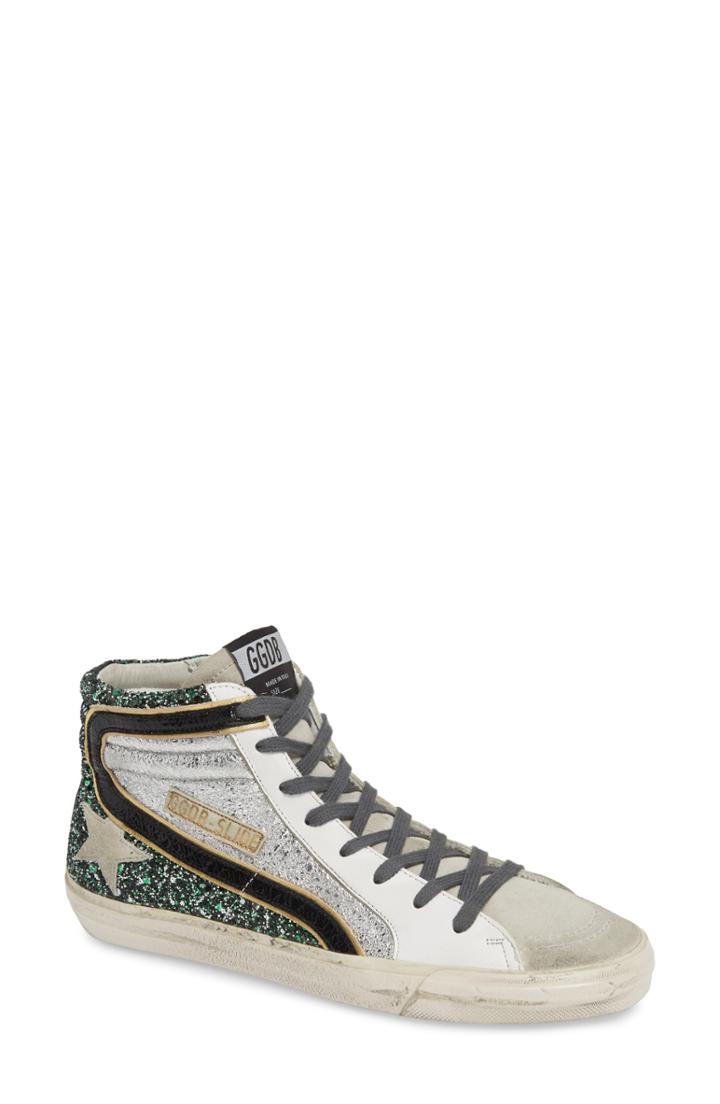 Women's Golden Goose Slide High Top Sneaker Us / 37eu - Metallic