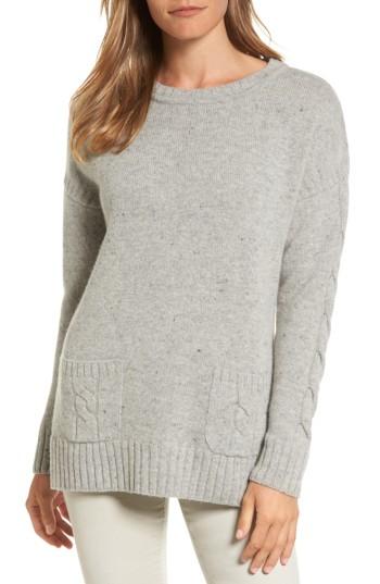 Women's Barbour Priory Wool Blend Tunic Sweater Us / 8 Uk - Grey