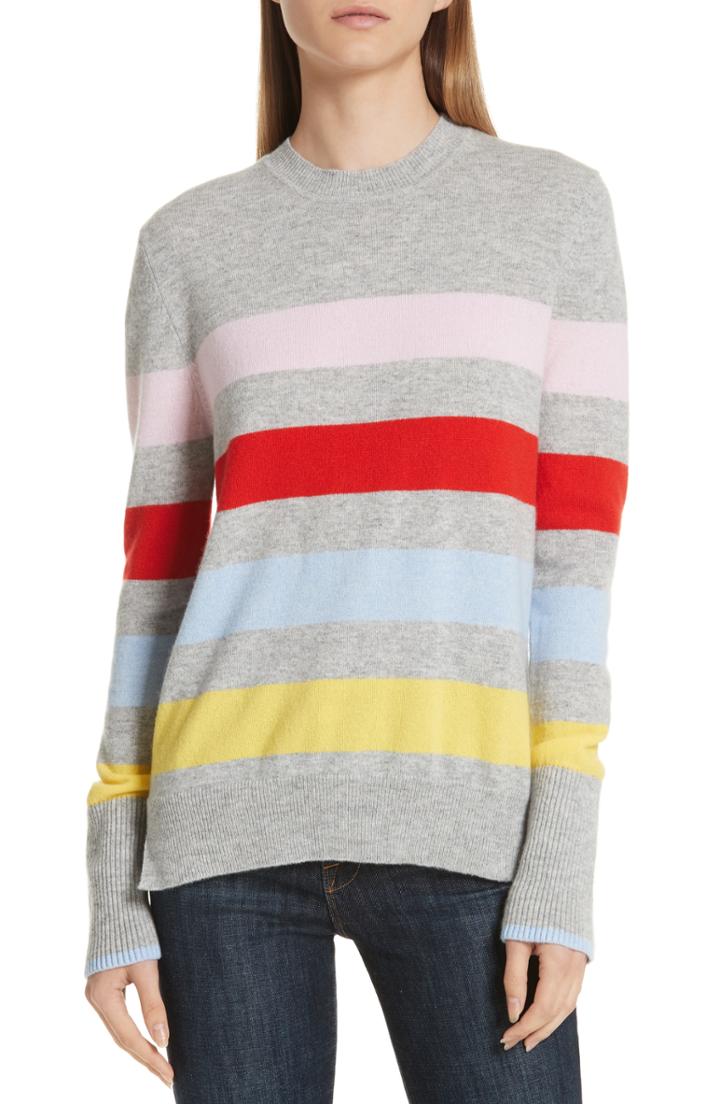 Women's La Ligne Aaa Candy Stripe Cashmere Sweater