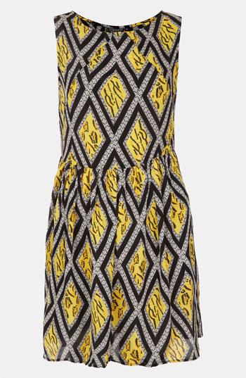 Topshop 'tiger Lattice Print' Skater