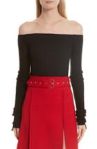 Women's Helmut Lang Knit Silk Off The Shoulder Sweater