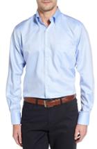Men's Peter Millar Crown Soft Pinpoint Fit Sport Shirt, Size Large - Blue