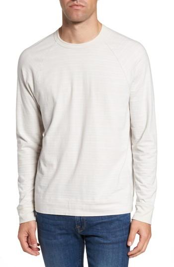 Men's James Perse Shadow Stripe Raglan Pullover (s) - Blue