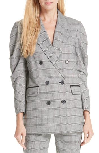 Women's Joie Tomika Double Breasted Pegged Sleeve Jacket - Black