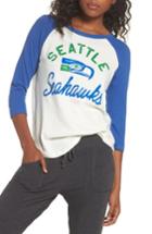 Women's Junk Food Nfl Seattle Seahawks Raglan Tee - White