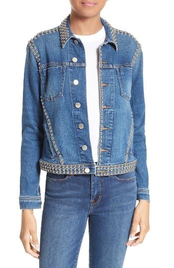 Women's L'agence Studded Denim Jacket