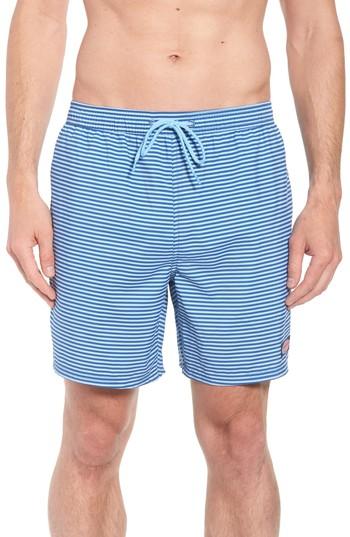 Men's Vineyard Vines Chappy Stiles Point Swim Trunks, Size - Blue