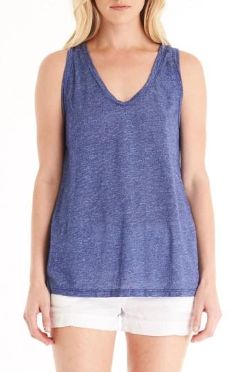 Women's Michael Stars U-neck Tank, Size - Blue
