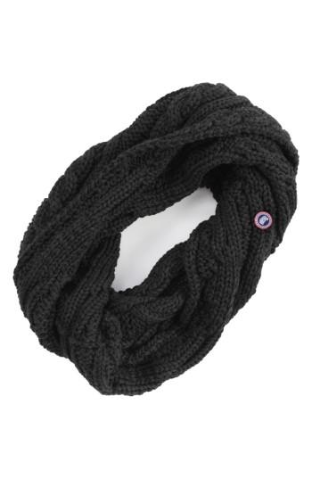 Women's Canada Goose Chunky Cable Wool Snood, Size - Black