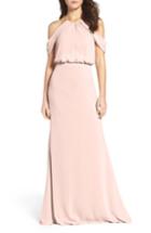 Women's Watters Deni A-line Chiffon Gown - Pink
