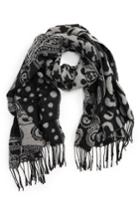Women's Accessory Collective Mix Animal Print Scarf, Size - Black