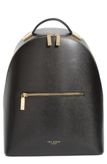 Ted Baker London Mini Jarvis Leather Backpack - Black