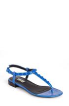 Women's Balenciaga Studded T-strap Sandal Us / 35eu - Blue