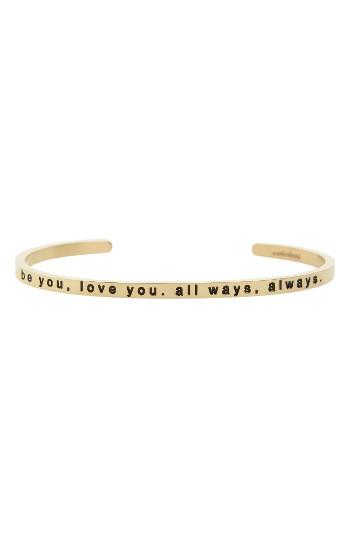 Women's Mantraband Be You Love You Engraved Cuff