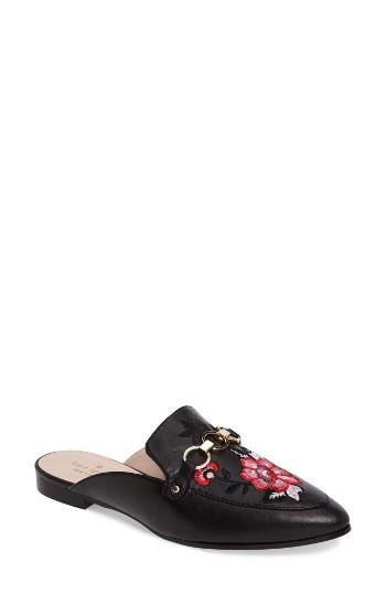 Women's Kate Spade New York Canyon Embroidered Loafer Mule .5 M - Black