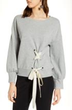 Women's Halogen Lace-up Sweatshirt - Grey