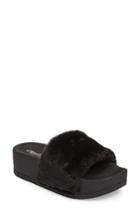 Women's Jeffrey Campbell Lucky Me Faux Fur Flatform Slide