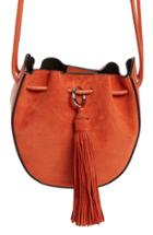 Rebecca Minkoff Lulu Leather & Suede Crossbody Bag - Orange