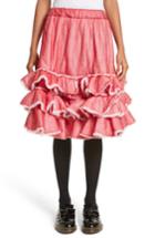 Women's Comme Des Garcons Ruffle Hem Nylon Skirt