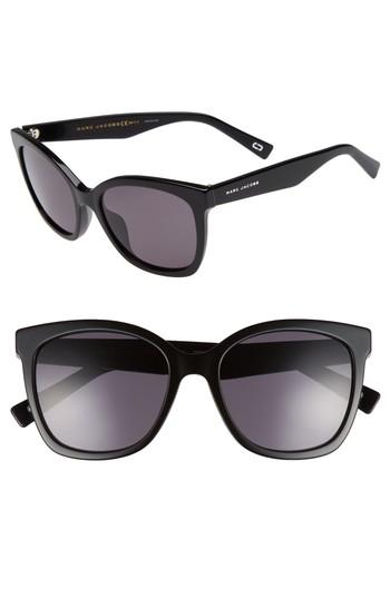 Women's Marc Jacobs 54mm Gradient Lens Sunglasses - Black Polar