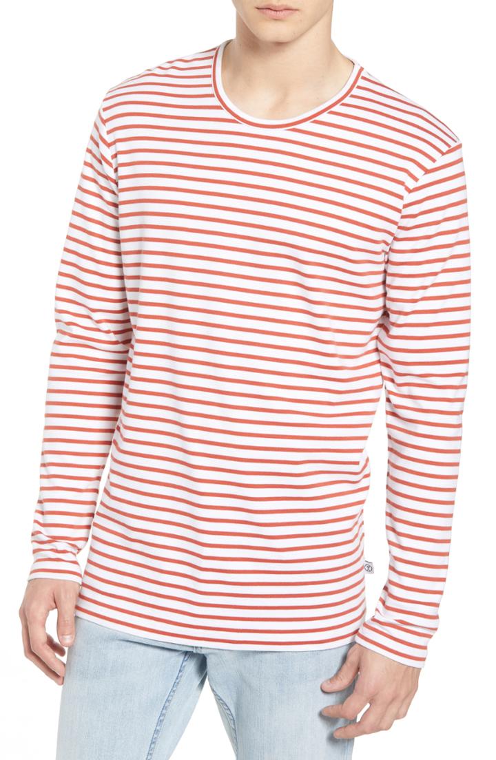 Men's Wax London Duval Stripe Long Sleeve T-shirt